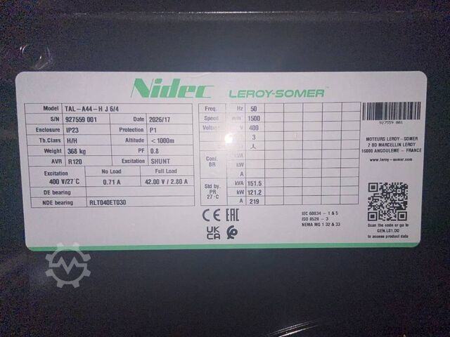 Aggregat Cummins 6BTAA5.9-G2 - 155 kVA Generator - DPX-19837