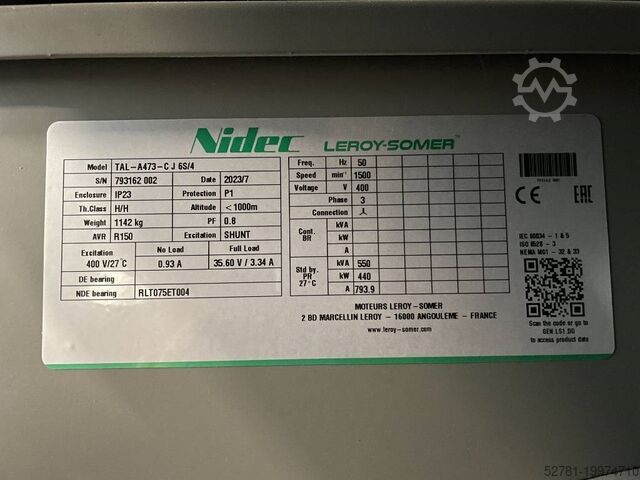 Generator set Iveco CR13TE6 - 550 kVA Generator - DPX-19797