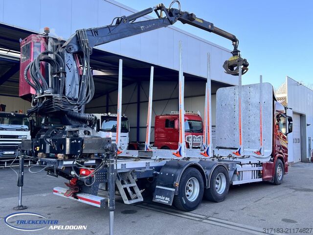 Holztransporter Scania R650 V8 NGS 6x4, Retarder, Jonsered Houtkraan