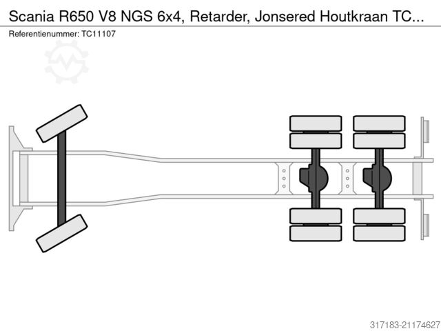 Holztransporter Scania R650 V8 NGS 6x4, Retarder, Jonsered Houtkraan