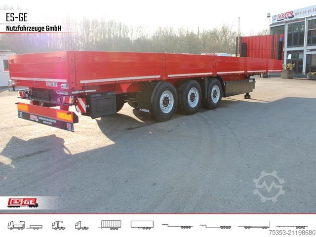 Working platform semitrailer KÖGEL Multi Chassis, verstärkt, Bordwände