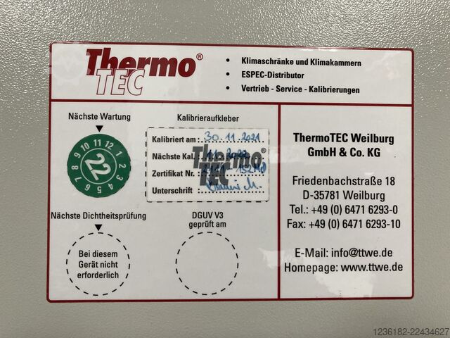 Test thermal walk-in heating chamber, TTEW ThermoTec 