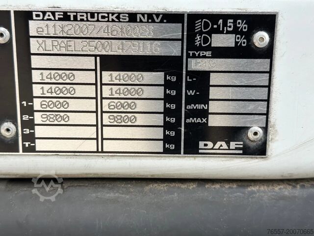 Refrigerated/frozen transport DAF LF 210 LF.14.210 EURO6. 550x250x260!! 6721kg...