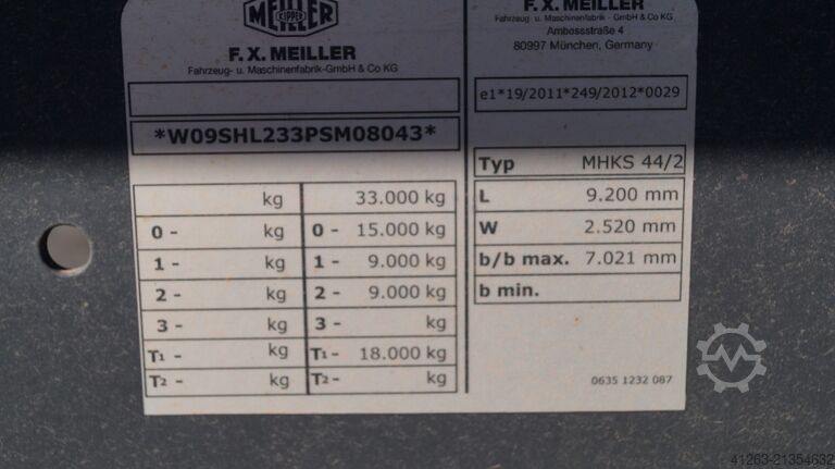 Tipper semitrailer MEILLER MHKS 44/2 N