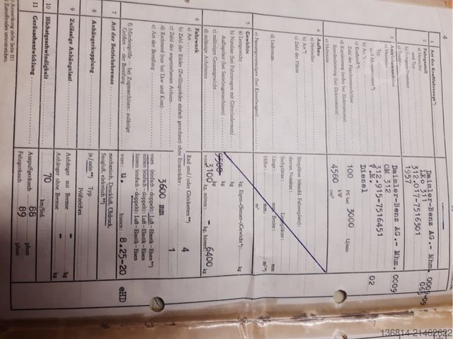 Flatbed truck MERCEDES-BENZ LP311 Oldtimer Pritsche