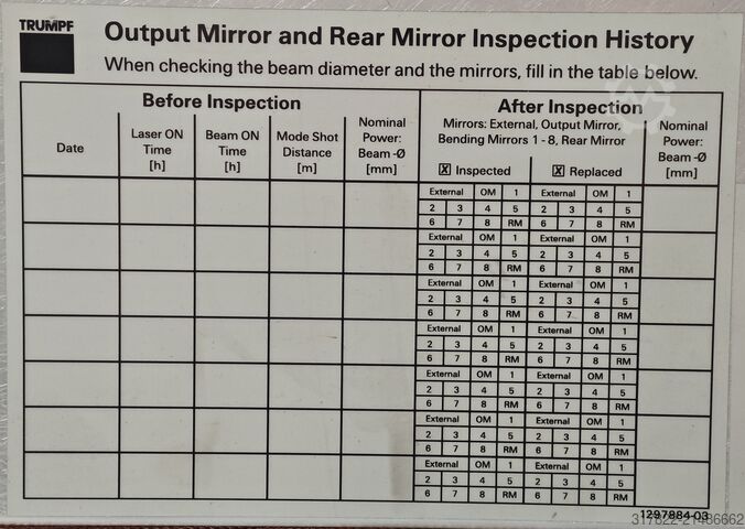 TruFlow 6000 Laser Resonator Trumpf TruFlow 6000