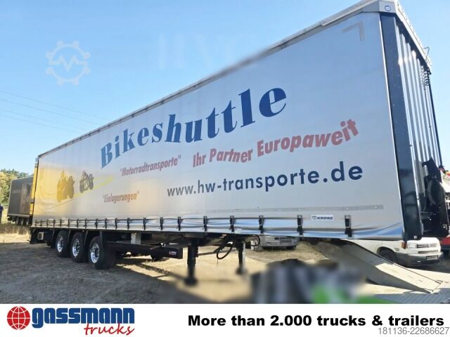 Semitrailer Krone SD 27, Motorradtransporter, Liftachse,