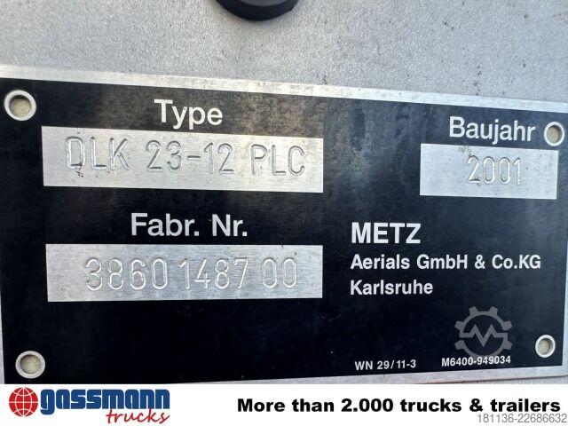 Fire truck Mercedes-Benz 1528 F 4x2, Metz Drehleiter DLK 23-12, 23 mtr.