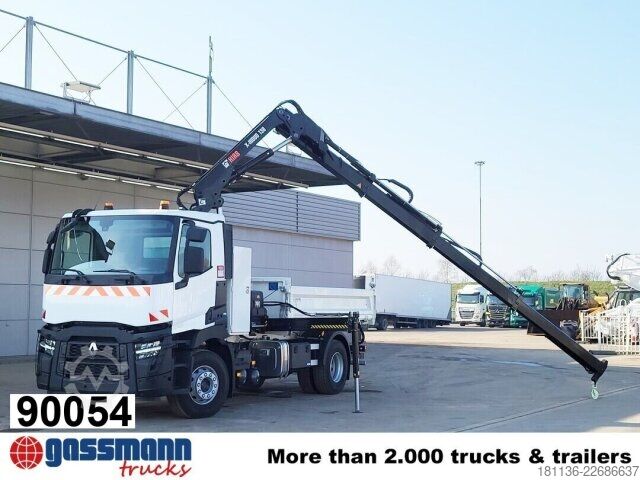 Tipper truck Renault C 430 4x2, Kran Hiab X-HiDuo 138 ES-3, Funk
