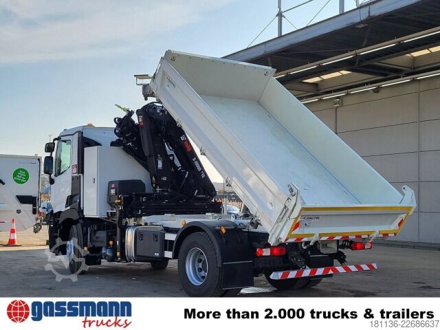 Tipper truck Renault C 430 4x2, Kran Hiab X-HiDuo 138 ES-3, Funk