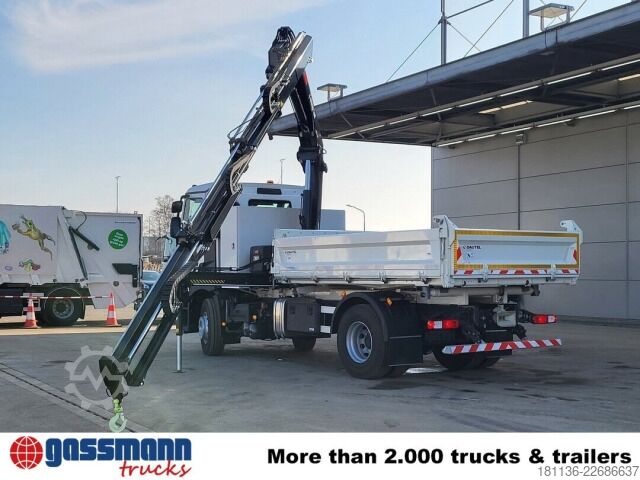 Tipper truck Renault C 430 4x2, Kran Hiab X-HiDuo 138 ES-3, Funk
