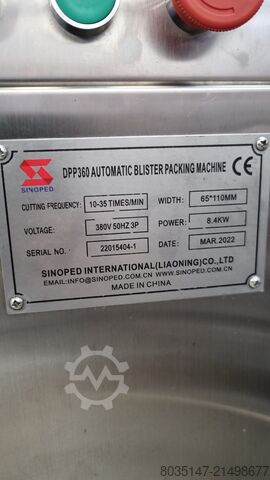 Supplemente-Maschine SINOPED BLISTER PACKING MACHINE DDP 360