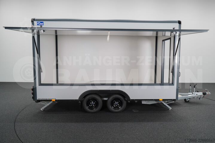 Verkaufsanhänger Blyss HB20421HT | PREMIUM AERO | GRAU 420X200X230CM 2000KG VERKAUFSANHÄNGER