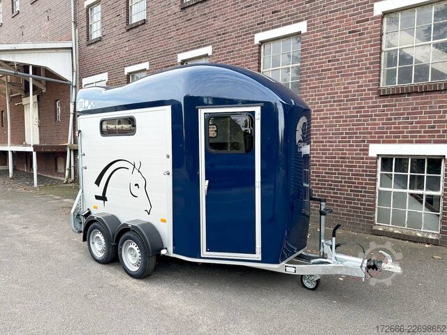 Pferdeanhänger Cheval Liberté GOLD 3 ALU PREMIUM DUNKELBLAU+SATTELKAMMER