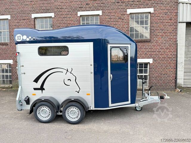 Pferdeanhänger Cheval Liberté GOLD 3 ALU PREMIUM DUNKELBLAU+SATTELKAMMER