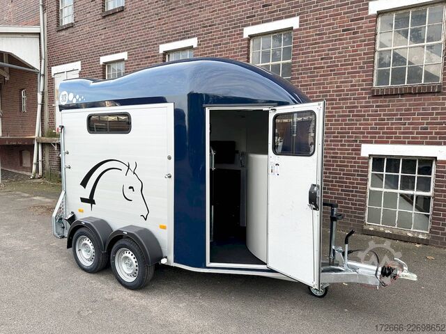 Pferdeanhänger Cheval Liberté GOLD 3 ALU PREMIUM DUNKELBLAU+SATTELKAMMER