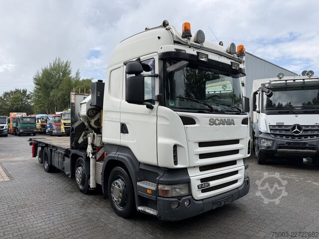 LKW mit Pritsche (offen) Scania R420 8X2 HMF ODIN 55 t/m Crane