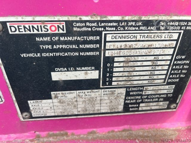 Swap body semitrailer Dennison DENNISON 3 Achs Cont. Chassis