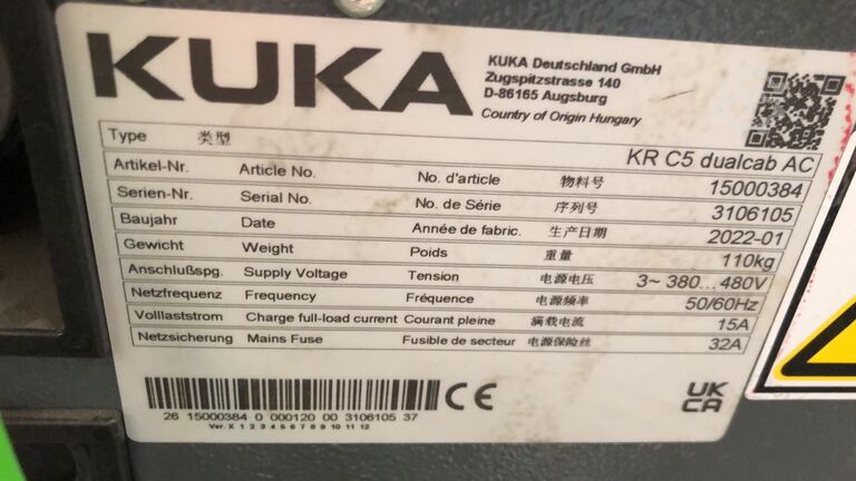 Industrial robot KUKA KR 129 R3900 - 2K