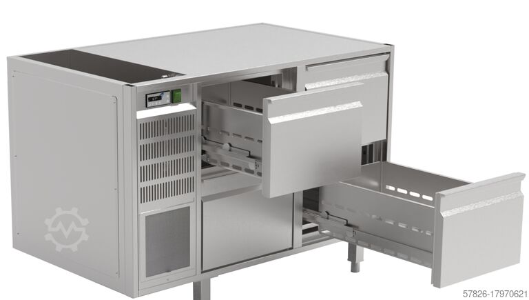 Unterbau-Tiefkühltisch mit 4 Schubladen NORDCAP IDEAL Unterbaukühltisch *Aktion* TKZ 2-70-2T, Tiefkühl - 4 Schubladen