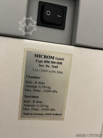 Microtome Rotating microtome Cryostat Microm HM 500 OM