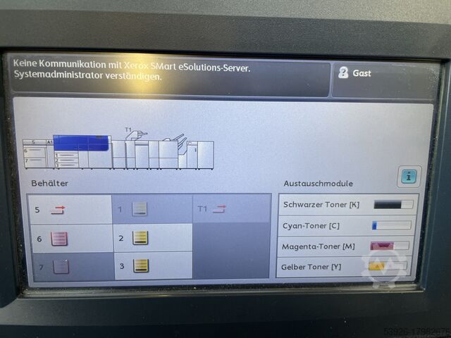 Colour production machine Xerox Versant 3100 Press incl. GBC puncher, GBC e-Wire, Bookletfinisher