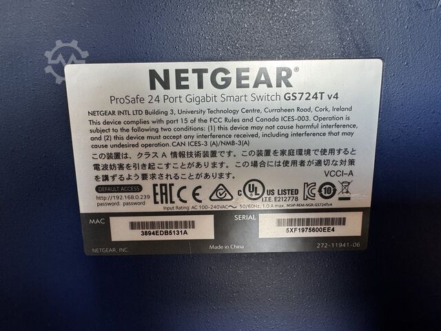 Smart Switch NETGEAR ProSafe 24 port gigabit s w GS724T V4