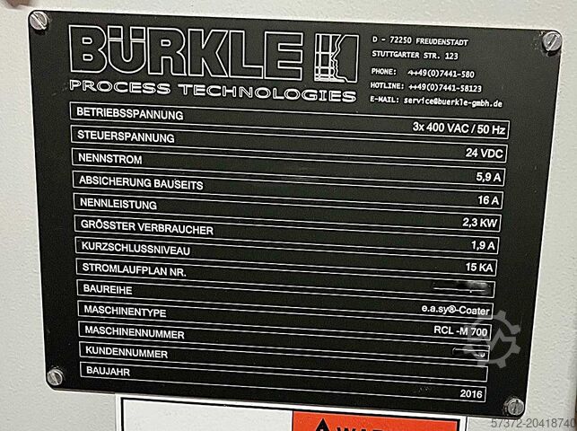 Roller Coater Buerkle e.a.sy-Coater RCL-M 700
