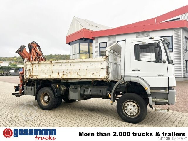 Kipper LKW Mercedes-Benz Axor 1833 AK 4x4 mit Heckkran Atlas 105.2-A2L