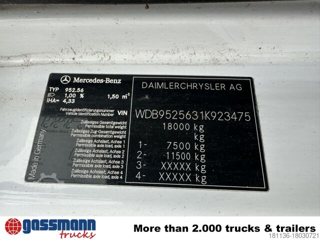 Kipper LKW Mercedes-Benz Axor 1833 AK 4x4 mit Heckkran Atlas 105.2-A2L