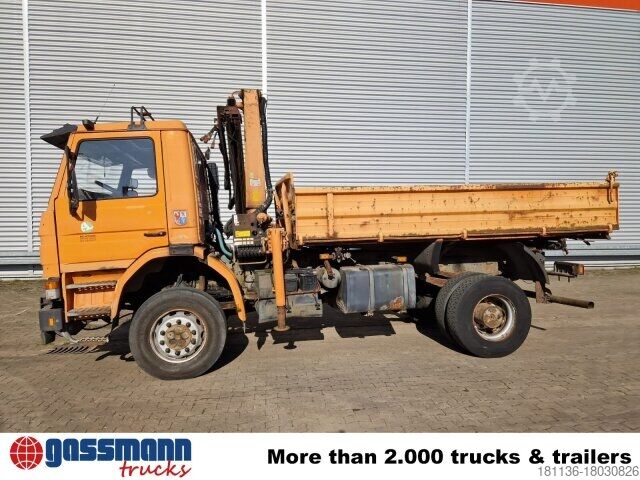 Tipper truck Scania 93H 250 4x4 mit Kran Palfinger PK8000,