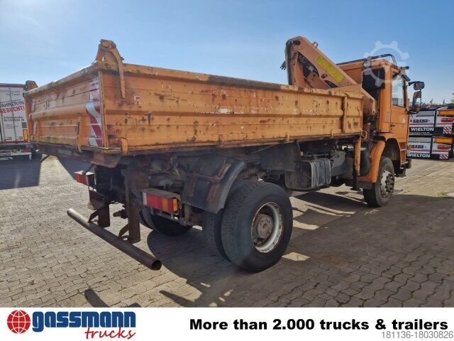 Tipper truck Scania 93H 250 4x4 mit Kran Palfinger PK8000,