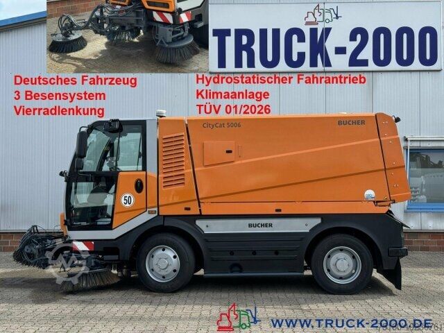 Road sweeper Bucher Bucher City Cat 5006 3 Besen 4 Radlenkung