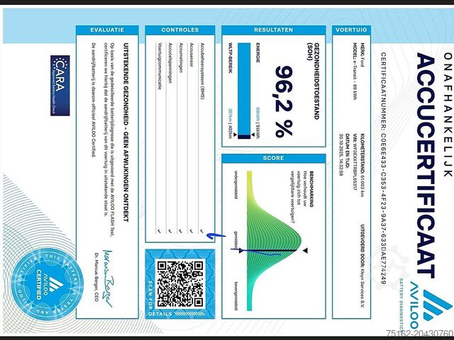 Hochdachkombi FORD E-TRANSIT L4H3 Maxi 68kWh AC!