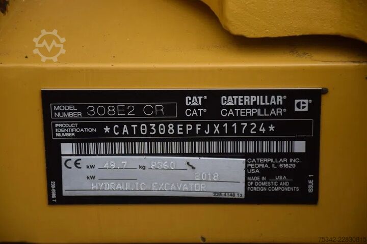 Minibagger Caterpillar 308 E2CR - CW10 - snelwisselsysteem – extra fun...