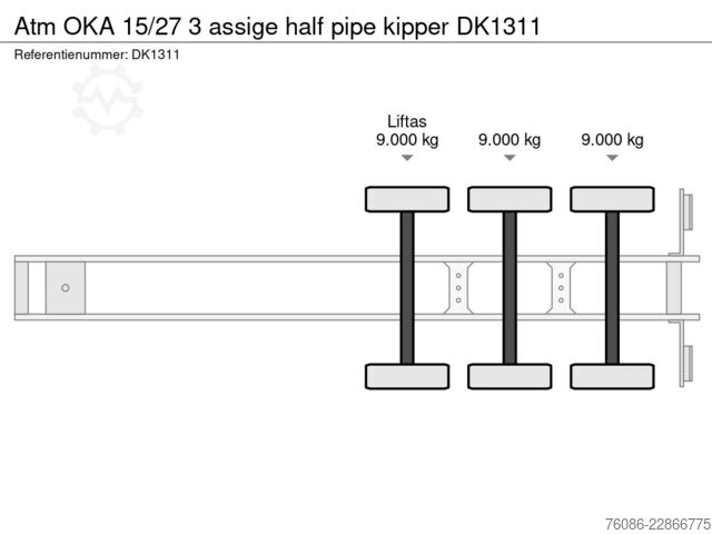 Kipper Atm OKA 15/27 3 assige half pipe kipper