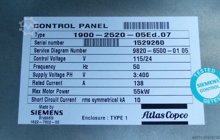 Schraubenkompressor GA55+ Atlas Copco GA55+