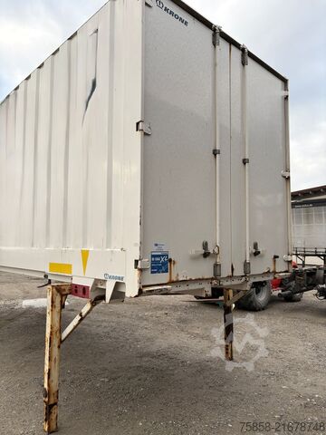 Wechselbrücke mit Kofferaufbau Krone BDF Stahl Wechselkoffer Türen