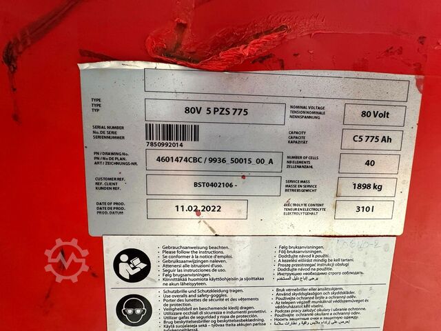 02/2022 Battery service + UVV 08/27 Linde E 45/600H