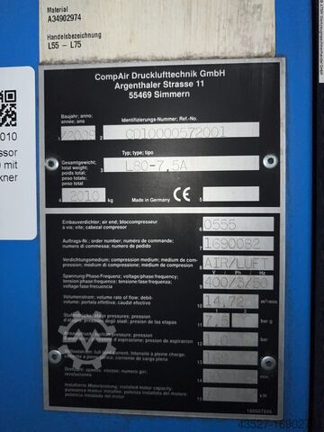 Schrauben Kompressor COMPAIR Schraubenkompressor L 80-7,5A