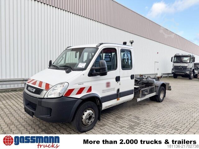 Telehoist load lugger van Iveco Daily 70C14D 4x2 Doka, EEV, City-Abroller