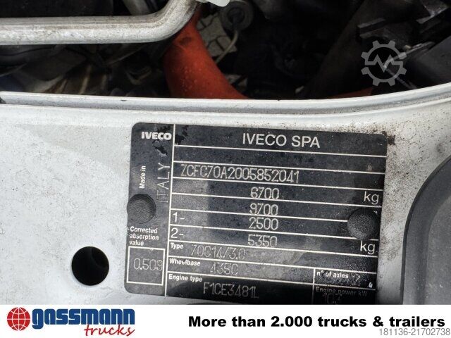 Telehoist load lugger van Iveco Daily 70C14D 4x2 Doka, EEV, City-Abroller