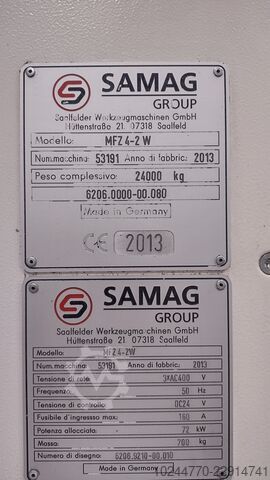 Horizontal twin-spindle machining center Samag MFZ 4-2W