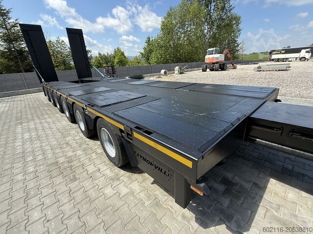 Low-bed semi-trailer for transporting construction machinery FAYMONVILLE FAYMONVILLE STZ-6WAU – 6 AXLES – 92.2GVW
