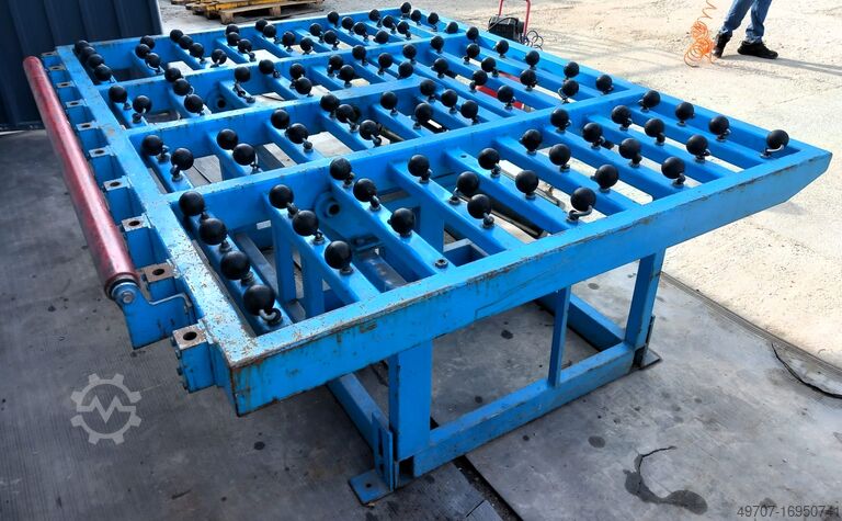 Pneumatic tilting roller table Pneumatischer Kipprollentisch 1500x2000x900mm