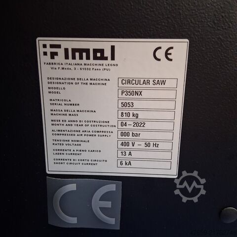3,2 m Formatkreissäge mit Schiebeschlitten FIMAL P350NX