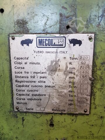 MECOLPRESS - Eccentric press Mecolpress SEO-2