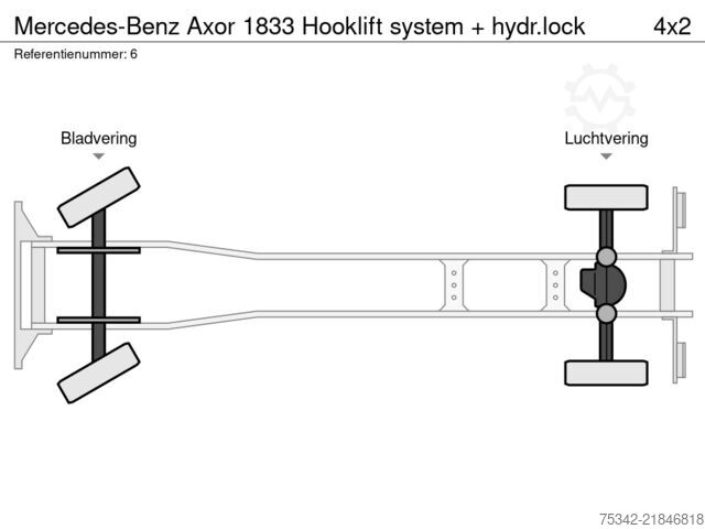 Hook arm system Mercedes-Benz Axor 1833 Hooklift system + k
