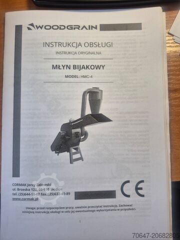 Hammermühle mit Mahlgutabzug CORMAK HMC-4