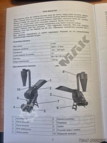 Hammermühle mit Mahlgutabzug CORMAK HMC-4